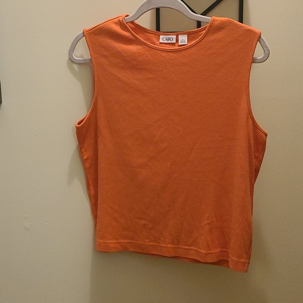 Orange Sleeveless Top by Cato